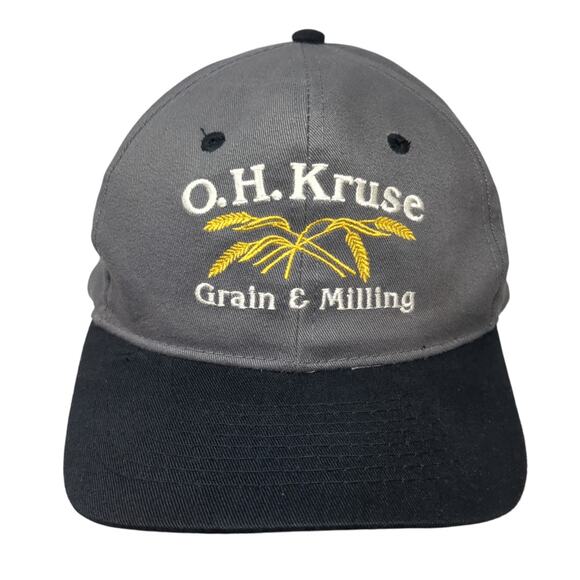 O.H. Kruse Grain & Milling Slideback Baseball Cap Gray One Size Embroidered Otto - Picture 1 of 10